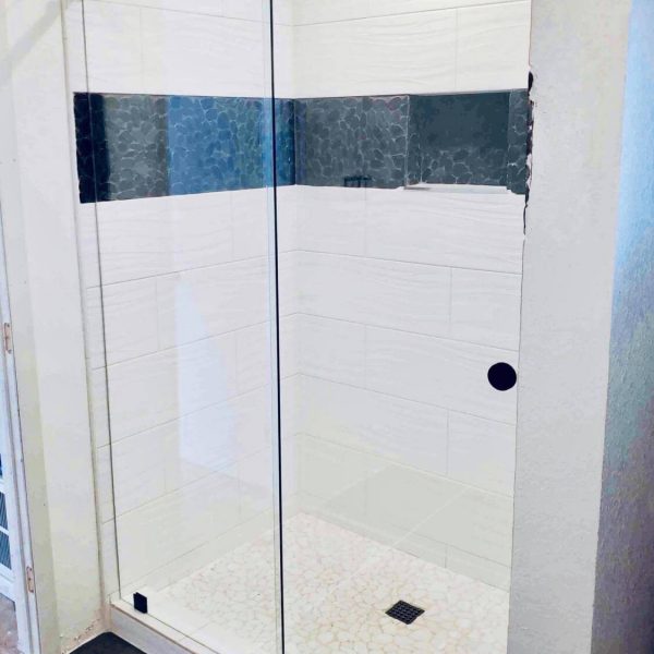 A modern and elegant shower door