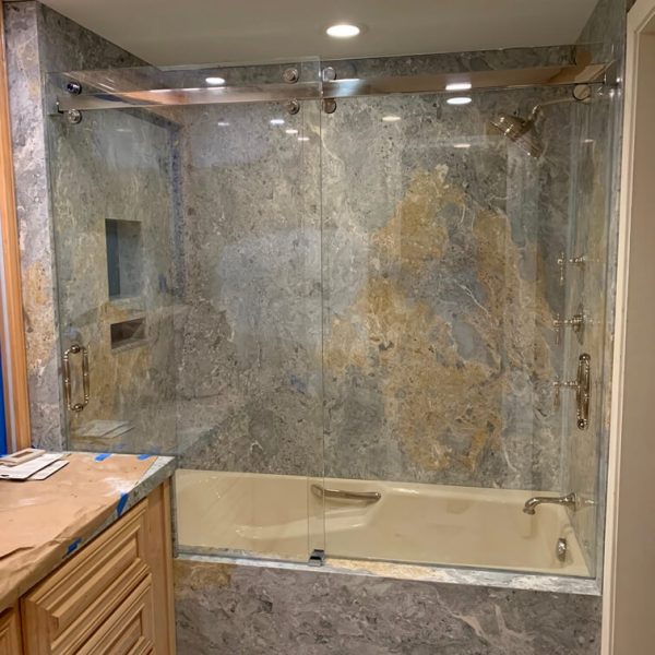 A luxury style shower area