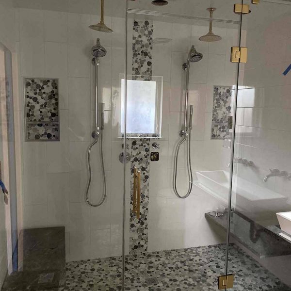 A luxury shower area