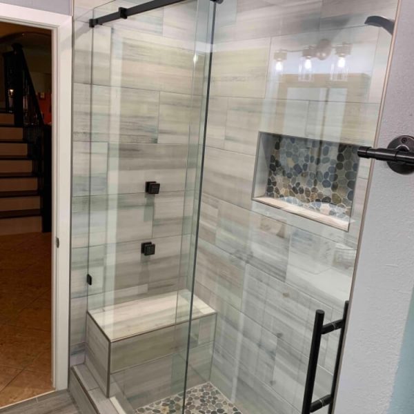 A modern style shower area