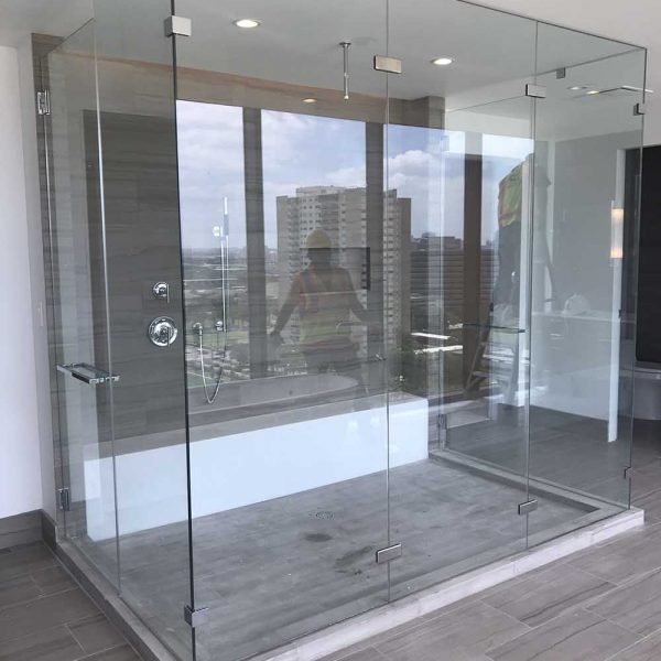 A modern and luxury shower area