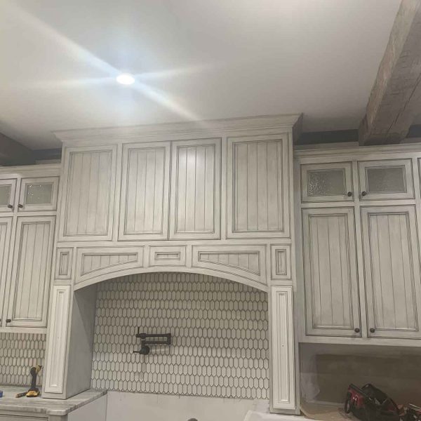 A huge cabinet for the kitchen area