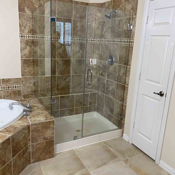 A simple and elegant shower area