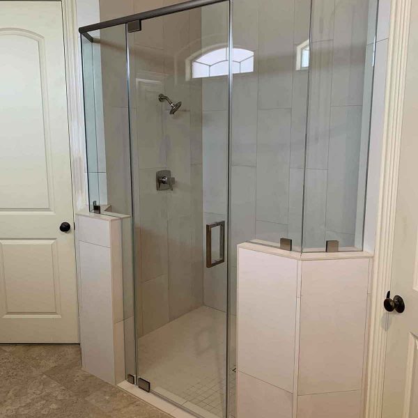 A simple and modern shower area