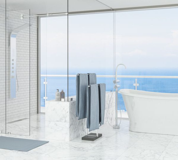 A ocean view bathroom